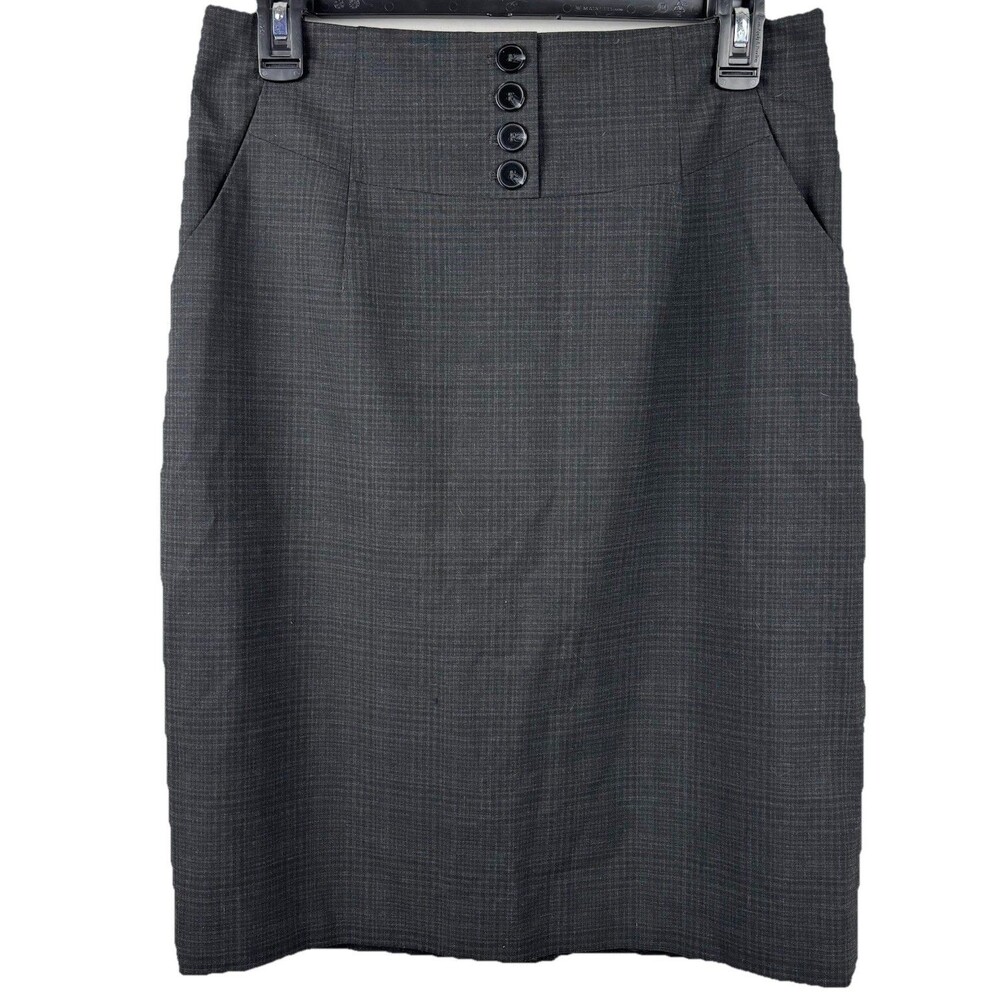 Halogen Classic Career Professional Pencil Skirt Women 10 Black Pocket Side Zip